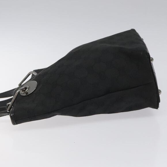 GUCCI GG Canvas Tote Bag Black Silver - Picture 5 of 16
